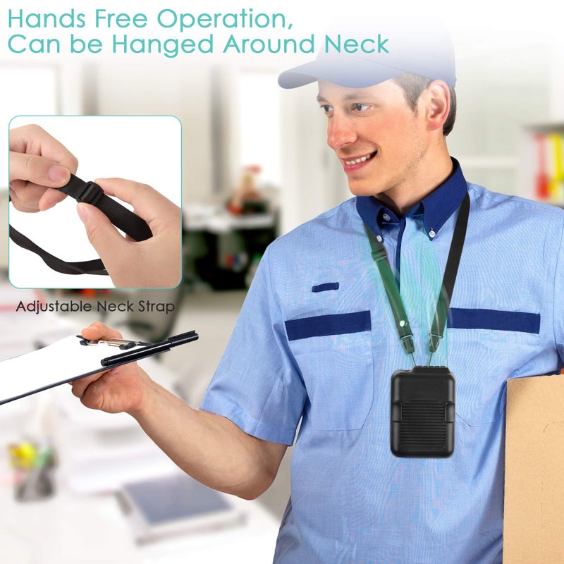 COMLIFE Portable Mini Waist Fan, 6000mAh Battery Powered Hands-free Wearable Fan With Max 23H Working Time, 3 Speeds, 5100RPM Strong Airflow for Jobsite, Farm, Fishing, Gardening And More - Image 2